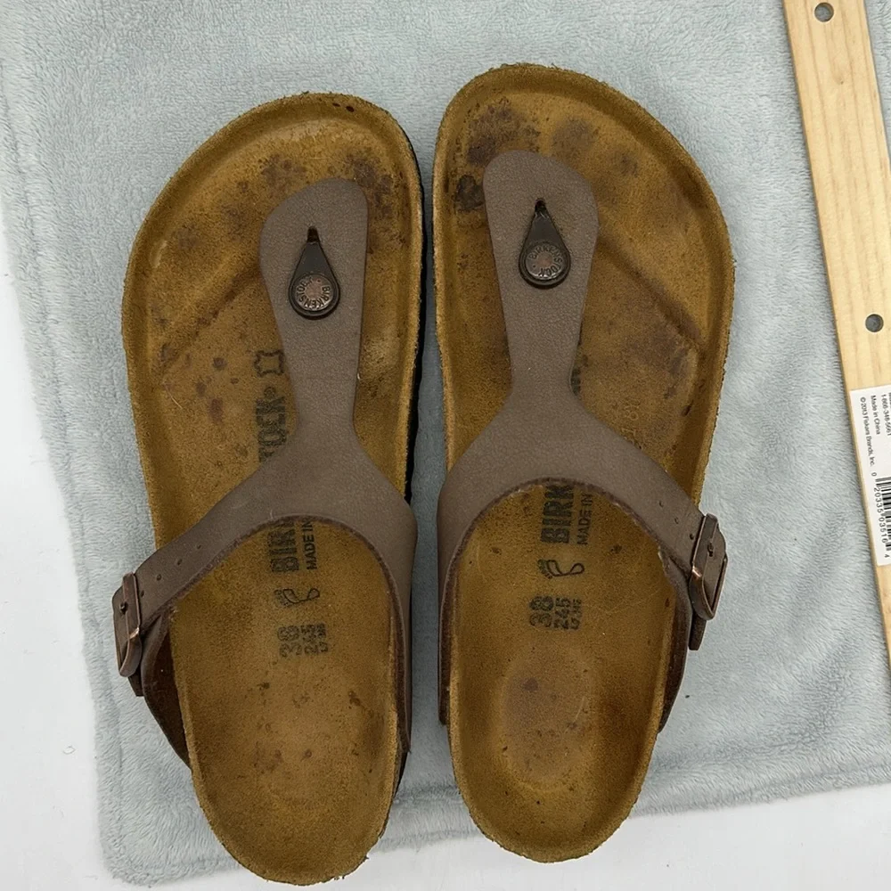 Birkenstock Gizeh Oiled Leather Sandals Women’s 38/US 7 to 7.5 - Picture 4 of 10